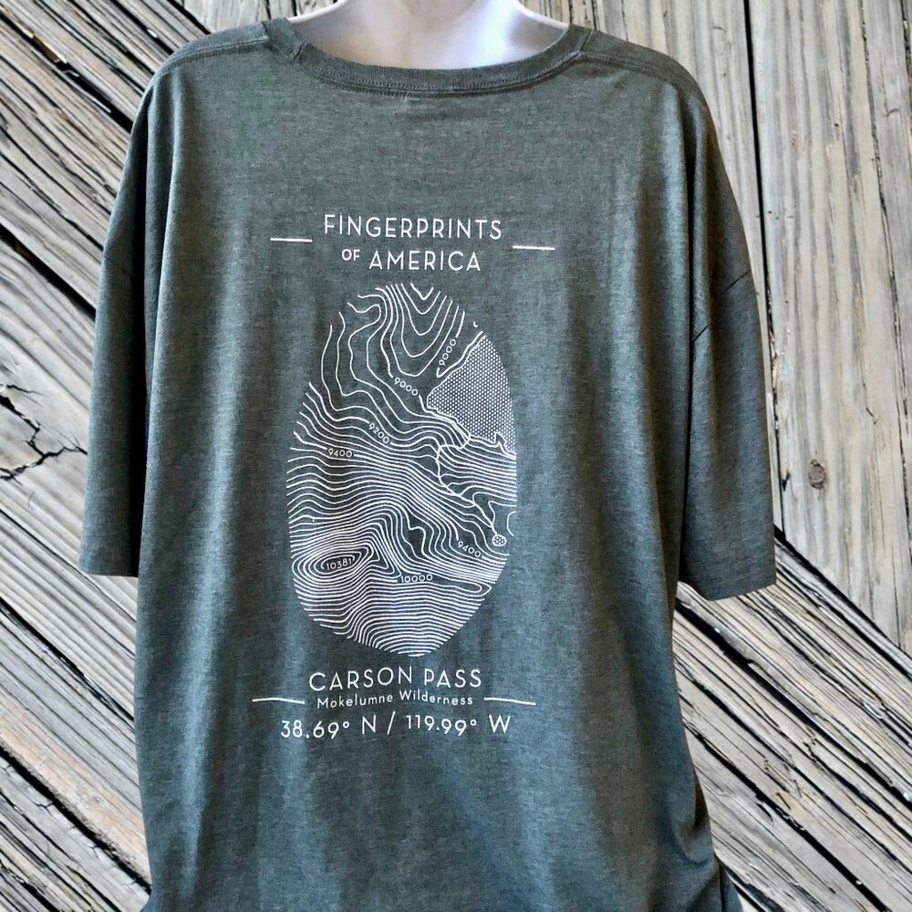 Carson's Pass T-Shirt California Mokelumne Wilderness CA Mens 2XL